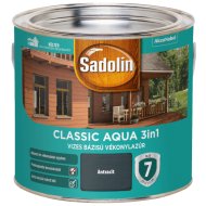 SADOLIN CLASSIC AQUA SELYEMFÉNYŰ VÉKONYLAZÚR 2,5L, ANTRACIT