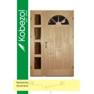 NAPSUGÁR BEJ.AJTÓ BOROVI 140*210CM  JOBB 2SZÁRNYÚ OLDALVIL ÜVEGES *KAP*