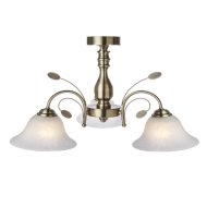 LU BRONZE MENNYEZETI LÁMPA 3*E27    60W BRONZ/ÜVEG 60*60CM