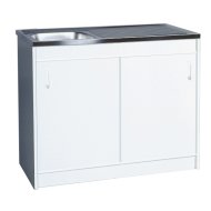 KOMPLETT MOSOGATÓSZEKRÉNY 80X50CM TOLÓAJTÓS, FEHÉR, 1 MEDENCÉS TÁLLAL