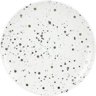KERÁMIA TÁNYÉR 20CM FEHÉR-ARANY