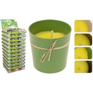 CITRONELLA GYERTYA KÜLTÉRI 9,5CM KÖRNYEZETBARÁT TARTÓBAN, 4 SZÍNBEN