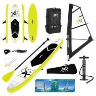 FELFÚJHATÓ VITORLÁS ÁLLÓSZÖRF SUP XQMAX 2M VITORLA + 305X76X15CM, LIME SZÍNŰ