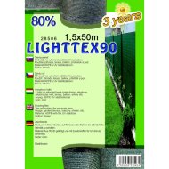 LIGHTTEX ÁRNYÉKOLÓ HÁLÓ 80%1,5X50M ZÖLD