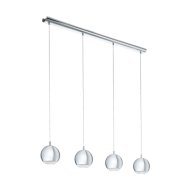 CONESSA LED FÜGGESZTÉK GU10 4X3,3W KRÓM / KRISTÁLYHATÁSÚ MŰA. BETÉT