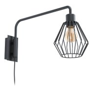 TABILLANO1 FALILÁMPA E27 1X40W FEKETE FÉNYFORRÁS NÉLKÜL