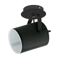 VILLABATE FALILÁMPA SZPOT E27 1X10W FEKETE - FÉNYFORRÁS NÉLKÜL