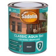 SADOLIN CLASSIC AQUA SELYEMFÉNYŰ VÉKONYLAZÚR 0,75L, ANTRACIT