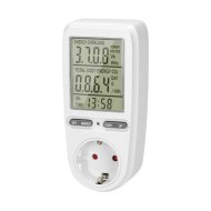 ENERGIA FOGYASZTÁSMÉRŐ 16 A,230 V, 3680W NAGY LCD KIJELZŐ, FEHÉR