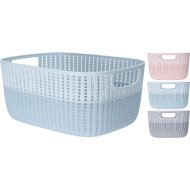 MŰANYAG KOSÁR 37,5X27,5X17 CM 15 L, 3 SZÍNBEN, KNITT DESIGN