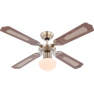 MENNY.VENTILÁTOR 106CM 1X E27 60W ANTIK S.RÉZ,OPÁLÜVEG,MDF TÖLGY,NÁD