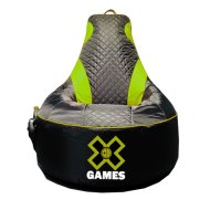 GAMER BABZSÁK FEKETE-NARANCS 90X100X100CM