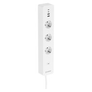 SMART+ WIFI OKOS HÁRMAS DUGALJ FOGYASZTÁSMÉRŐVEL, 3DB USB-VEL