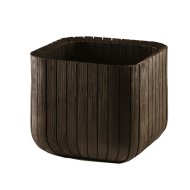 VIRÁGTARTÓ &quot;CUBE PLANTER L&quot; BARNA, 40X40X40CM