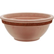 AGYAG VIRÁGTÁL BORDÁZOTT 23 CM ANTIK