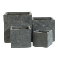 KASPÓ, KOCKA ALAKÚ, 23X23X21CM SÖTÉTSZÜRKE