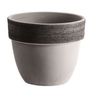 VIRÁGCSERÉP BORDÁZOTT SZÜRKE 35CM TÉLÁLLÓ