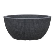 MŰANYAG VIRÁGKASPÓ BARCEO BOWL STONY BLACK (297) 40CM FEKETE SZÍNŰ