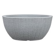 MŰANYAG VIRÁGKASPÓ BARCEO BOWL STONY GREY (297) 40CM VILÁGOS SZÜRKE SZÍNŰ