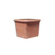 AGYAG KASPÓ TERRACOTTA 33X33 CM SZÖGLETES ALUL LYUKASZTOTT