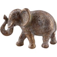 VIRÁGOS ELEFÁNT SZOBOR ZX00255J 9X13X5CM POLYRESIN