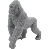 SÉTÁLÓ EZÜST GORILLA SZOBOR NY9543400, 29X28X16CM POLYRESIN