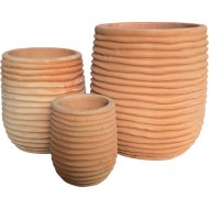 AGYAG KASPÓ HULLÁMOS FELÜLET 38X42 CM TERRACOTTA