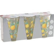 POHÁRKÉSZLET 3 DB, 300 ML, 3 FÉLE GYÜMÖLCSMINTA (BARACK/EPER/CITROM)