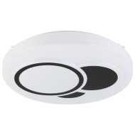 EGLO ESPARTACO MENNYEZETI LED LÁMPA 4X1,45W+4X2,9W 600+1200LM TÁVIRÁNYÍTÓVAL DIMMELHETŐ IP20 38,5CM FEKETE-FEHÉR