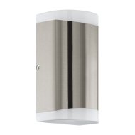 EGLO CARPINERA LED KÜLTÉRI FALI LÁMPA GU10 2X4,6W 2X400LM 3000K IP44 20CM ÍVES INOX