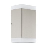 EGLO CARPINERA LED KÜLTÉRI FALI LÁMPA GU10 2X4,6W 2X400LM 3000K IP44 20CM SZÖGLETES INOX