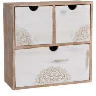 HOME DECOR RUSTIN WHITE DOBOZ 3 REKESZES 22X22X10CM