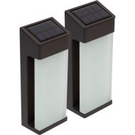 SOMOGYI HOME SZOLÁR LED FALI LÁMPA ALUMÍNIUM TEJÜVEG 8,2X5,2X20,6CM 2DB/CSOMAG