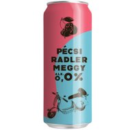 Pécsi Radler Meggy dobozos alkoholmentes ízesített sör