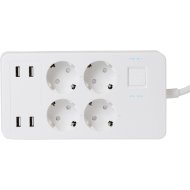 SOMOGYI HOME SMART WIFI ELOSZTÓ 4 ALJZAT 4 USB 1,5M H05VV-F 3G1,5MM2 VEZETÉK