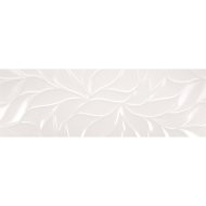 AZULEJOS BENADRESA BLANCO BRILLO LEAVES DEKORCSEMPE 30X90CM 1,08M2/CSOMAG FEHÉR LEVÉL MINTA