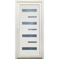 DELTA W5K ZEBRA7 100X210CM MŰANYAG BEJÁRATI AJTÓ BAL, SAVMART ÜVEGGEL