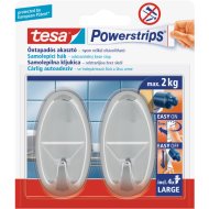 TESA POWER-STRIPS AKASZTÓ,KRÓM      OVÁLIS, BELT. 2DB/CS.