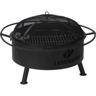 LANDMANN TŰZRAKÓ ÉS GRILL 55x78x78CM PORSZÓRT ACÉL INDUSTRIAL DESIGN