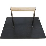 GRILL VASALÓ NAGY 25 CM ÖNTÖTTVAS FA NYÉLLEL