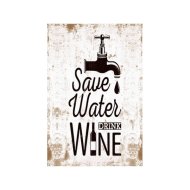 RETRO FÉMTÁBLA SAVE WATER 20X30CM