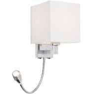LARKIN FALI LÁMPA OLVASÓKARRAL E27 40W + LED 3W
