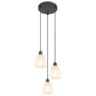 JARINA ÜVEG FÜGGESZTÉK E27 3XMAXIMUM 40W FEKETE