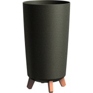 PROSPERPLAST VIRÁGKASPÓ GRACIA TUBUS ECO WOOD MŰANYAG 23,9X44,5X23,9 CM KÁVÉ