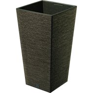 PROSPERPLAST VIRÁGKASPÓ FURU SQUARE ECO WOOD MŰANYAG 39,5X39,5X75,5 CM KÁVÉ
