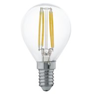 LED FÉNYFORRÁS E14 4W 350LM 2700K FILAMENT GÖMB P45 ÁTLÁTSZÓ