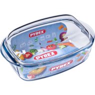 PYREX ESSEN SZÖGLETES SÜTŐTÁL ÉS FEDŐ 6,5 L