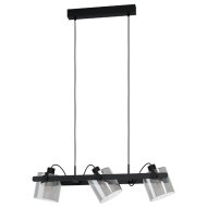 HORNWOOD2 FÜGGESZTÉK E27 3X40W FEKETE/ÜVEG