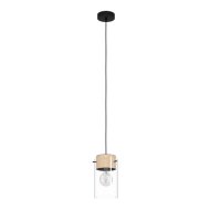MADRESELVA FÜGGESZTÉK E27 1X28W FA/FEKETE/ÜVEG