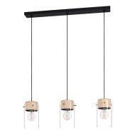 MADRESELVA FÜGGESZTÉK E27 3X28W FA/FEKETE/ÜVEG